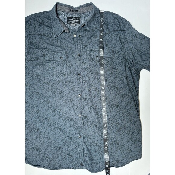 Cody James Shirt Mens 2XL Gray Paisley Western Snap Long Sleeve Cowboy Rodeo - Picture 11 of 15